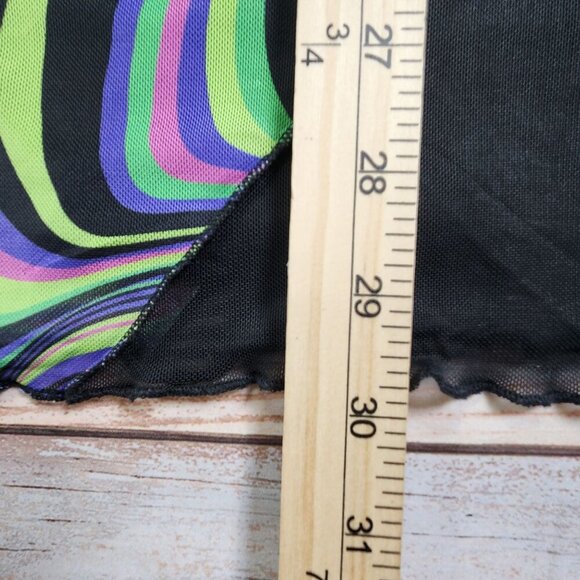 Psychedelic Mushroom Print Bodycon Dress By Current Mood XS - Picture 9 of 11